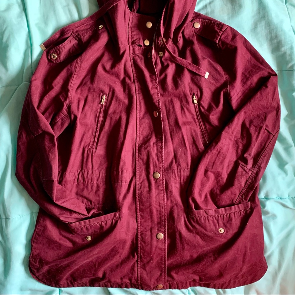 Lightweight Burgundy Coat